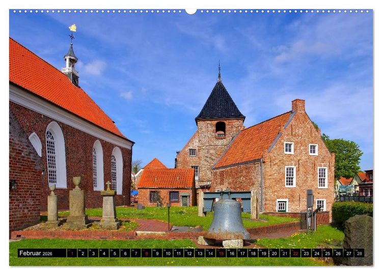 Produktbild: Kirchen in Ostfriesland (hochwertiger Premium Wandkalender 2026 DIN A2 quer), Kunstdruck in Hochglanz