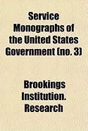 Produktbild: Service Monographs of the United States Government (No. 3)
