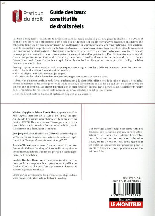 Produktbild: Guide des baux constitutifs de