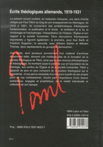 Produktbild: Ecrits th&eacute;ologiques allemands : 1919-1931