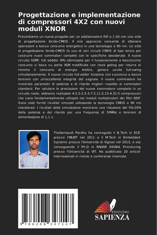 Produktbild: Progettazione e implementazione di compressori 4X2 con nuovi moduli XNOR