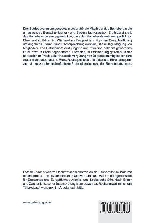 Produktbild: Die Beg&uuml;nstigung von Mitgliedern des Betriebsrats