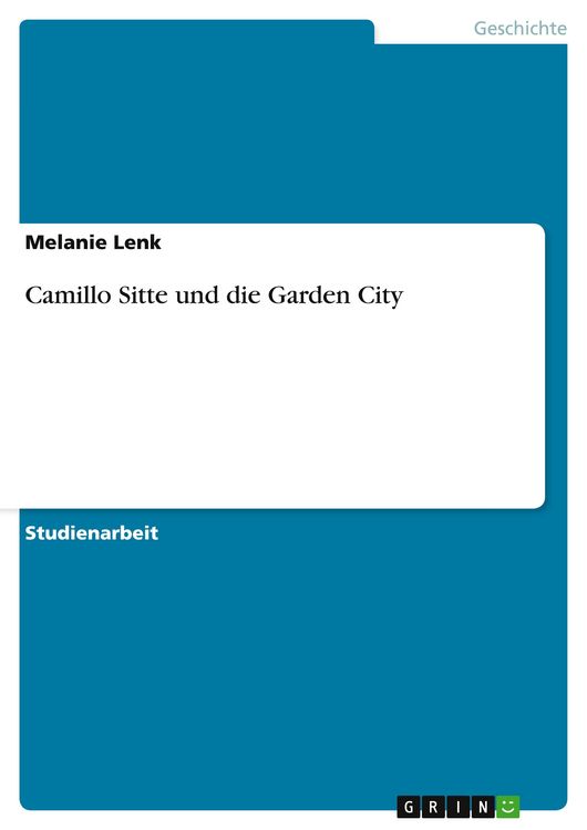 Produktbild: Camillo Sitte und die Garden City
