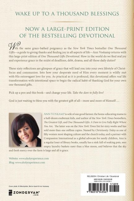 Produktbild: The One Thousand Gifts Devotional Large Print