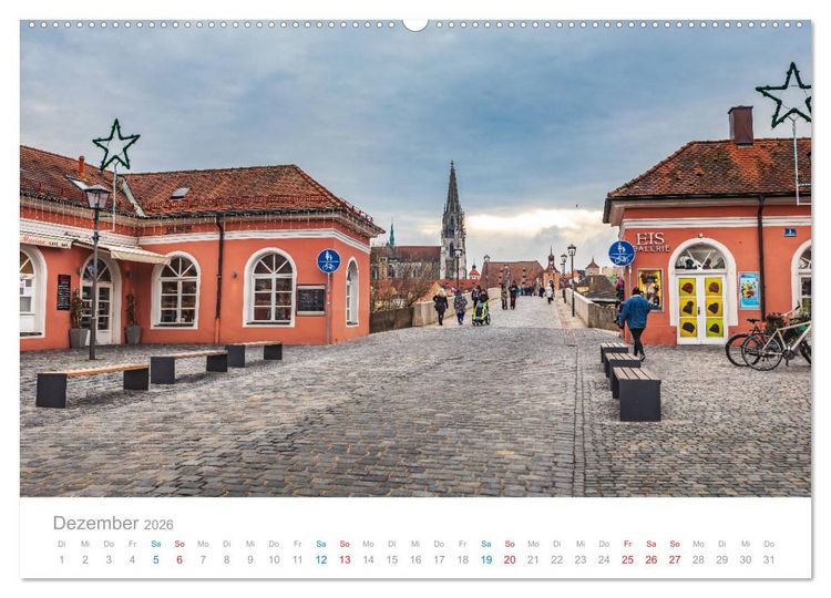 Produktbild: Regensburg - Welterbestadt an der Donau (hochwertiger Premium Wandkalender 2026 DIN A2 quer), Kunstdruck in Hochglanz