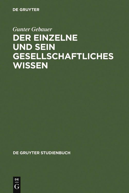 Produktbild: Der Einzelne und sein gesellschaftliches Wissen