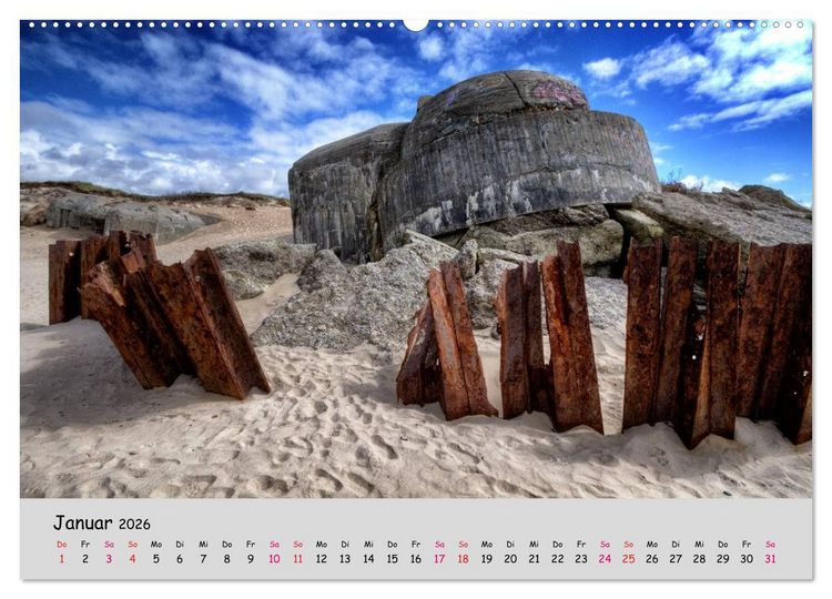 Produktbild: Bunker Zeitzeugen der Geschichte (hochwertiger Premium Wandkalender 2026 DIN A2 quer), Kunstdruck in Hochglanz