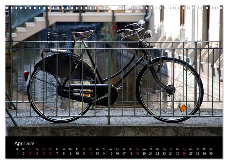 Produktbild: Mit dem Fahrrad durch 2026 (Wandkalender 2026 DIN A3 quer), CALVENDO Monatskalender