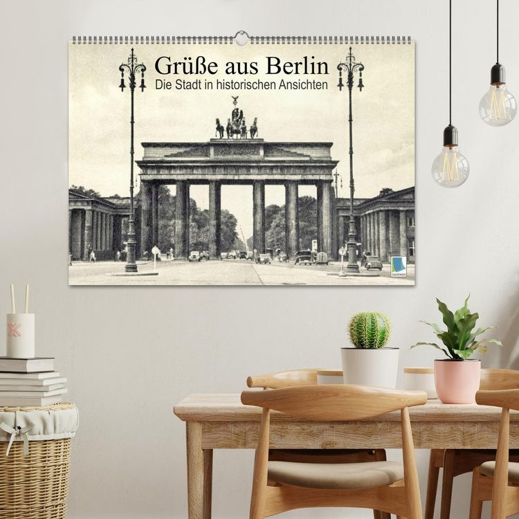 Produktbild: Gr&uuml;&szlig;e aus Berlin &ndash; Die Stadt in historischen Ansichten (Wandkalender 2026 DIN A2 quer), CALVENDO Monatskalender