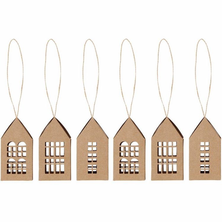 Produktbild: Adventskalender Papph&auml;user,24 Stk., 9x4,5x4,5cm, MIX