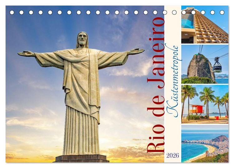 Produktbild: Rio de Janeiro - K&uuml;stenmetropole (Tischkalender 2026 DIN A5 quer), CALVENDO Monatskalender