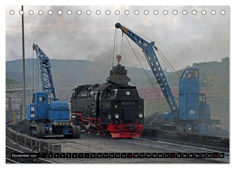 Produktbild: Die Brockenbahn - Mit Volldampf durch den Harz (Tischkalender 2026 DIN A5 quer), CALVENDO Monatskalender