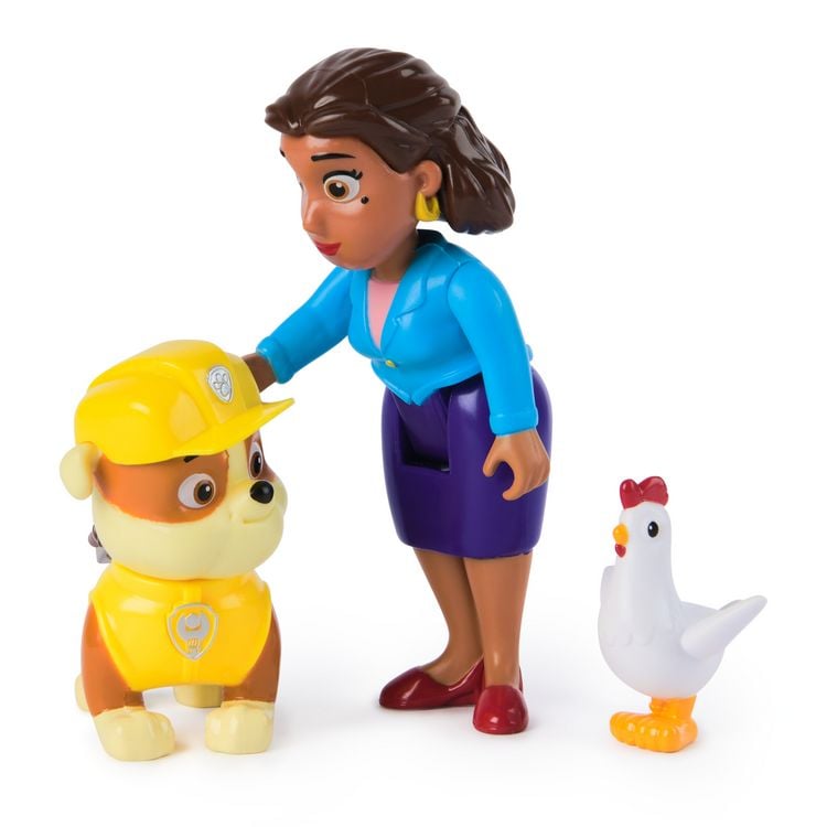 Produktbild: PAW Patrol Hero Pups &ndash; Actionfigurenset mit Rubble Hundefigur, B&uuml;rgermeisterin Gutherz Figur und Henrietta H&uuml;hner Figur