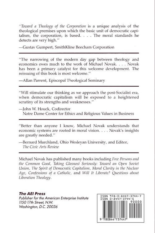 Produktbild: Toward a Theology of the Corporation (Studies in Religion, Philosophy, and Public Policy)