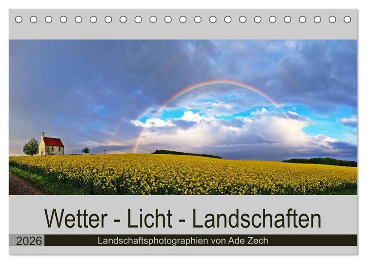 Produktbild: Wetter - Licht - Landschaften (Tischkalender 2026 DIN A5 quer), CALVENDO Monatskalender