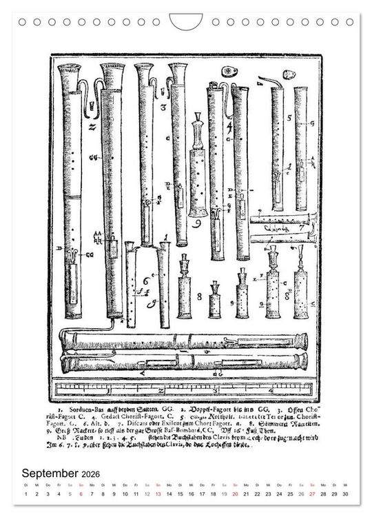 Produktbild: Michael Praetorius Syntagma Musicum (Wandkalender 2026 DIN A4 hoch), CALVENDO Monatskalender