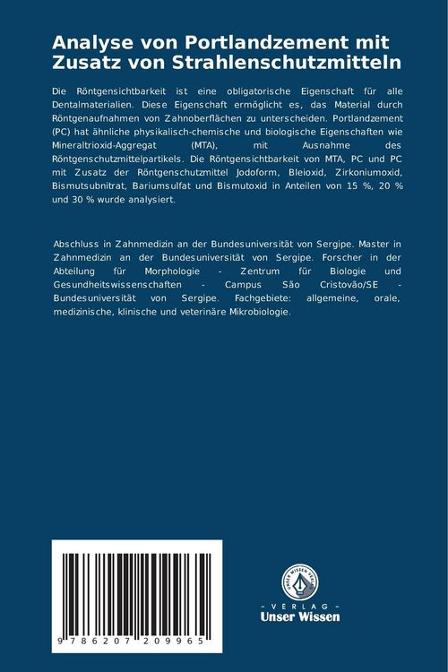 Produktbild: Analyse von Portlandzement mit Zusatz von Strahlenschutzmitteln