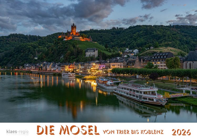 Produktbild: Mosel von Trier bis Koblenz 2026 Bildkalender A4 quer, spiralgebunden