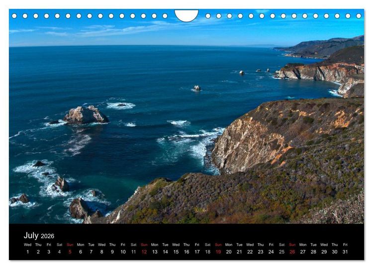 Produktbild: California Coasline (Wall Calendar 2026 DIN A4 landscape), CALVENDO 12 Month Wall Calendar