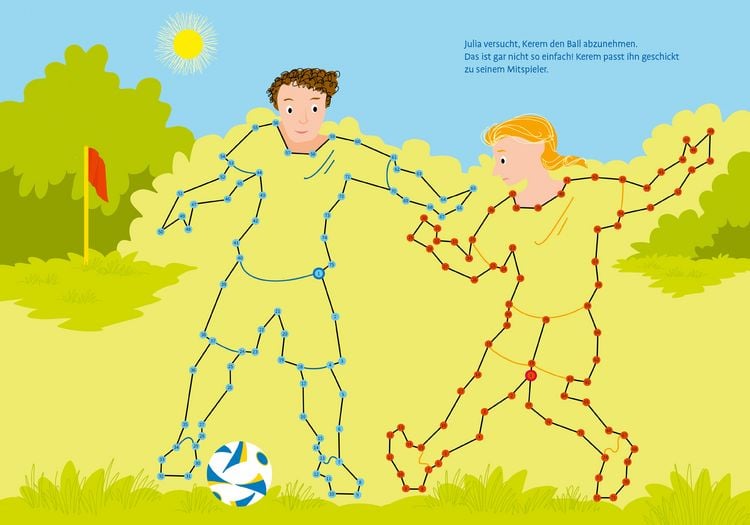Produktbild: Total bunt von Punkt zu Punkt. Fu&szlig;ball. Von 1 bis 100