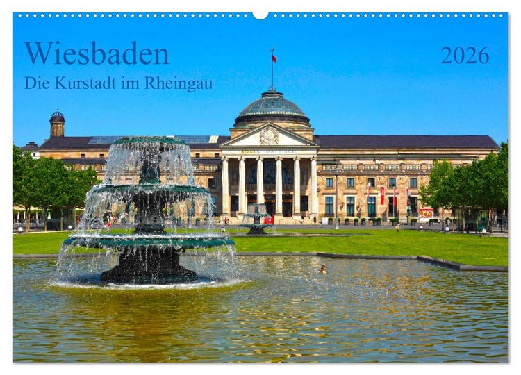 Produktbild: Wiesbaden Die Kurstadt im Rheingau (Wandkalender 2026 DIN A2 quer), CALVENDO Monatskalender