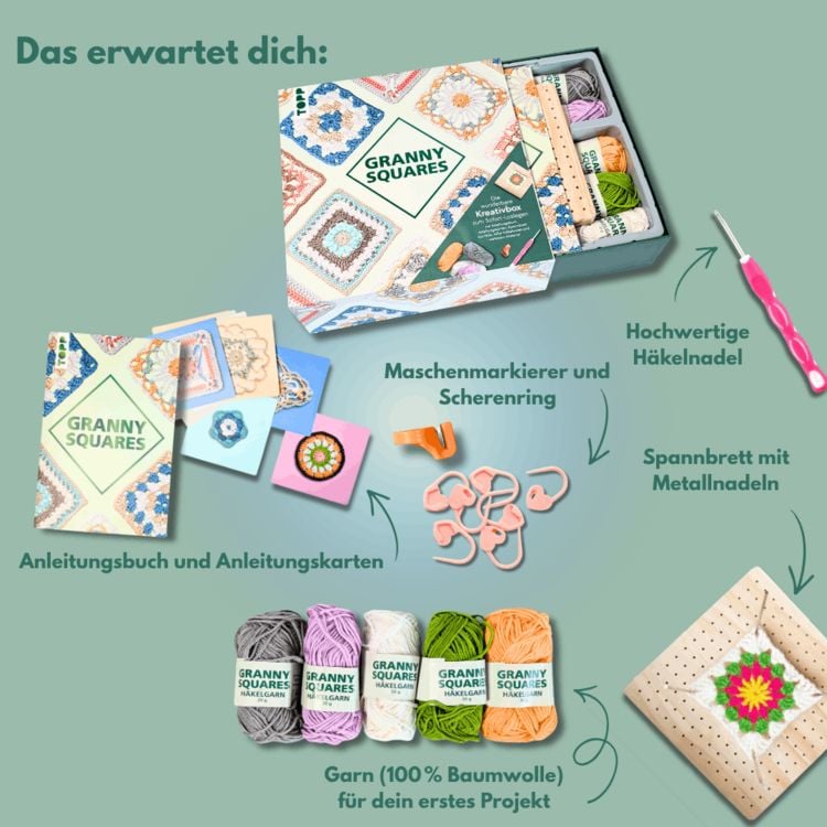 Produktbild: Die wunderbare Kreativbox Granny Squares