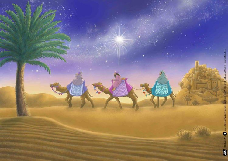Produktbild: Die drei Weisen suchen das Jesus-Kind. Kamishibai Bildkartenset