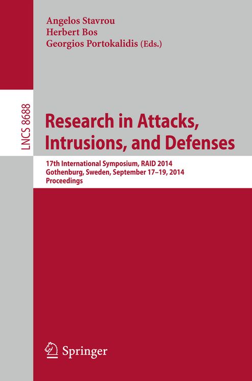 Produktbild: Research in Attacks, Intrusions and Defenses