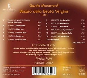 Produktbild: Claudio Monteverdi: Vespro della beata vergine