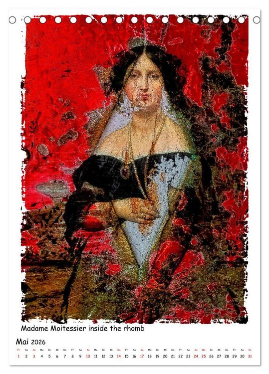 Produktbild: Alte Meister treffen Digital Art (Tischkalender 2026 DIN A5 hoch), CALVENDO Monatskalender