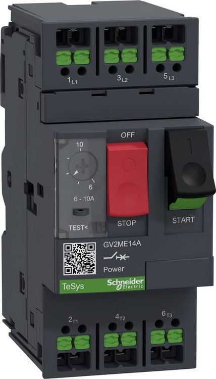 Produktbild: Schneider Electric GV2ME14A Motorschutzrelais 1 St. Einstellbereich (Strom): 6 - 10A