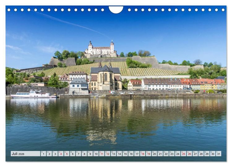 Produktbild: W&Uuml;RZBURG Historisches Stadtherz (Wandkalender 2026 DIN A4 quer), CALVENDO Monatskalender