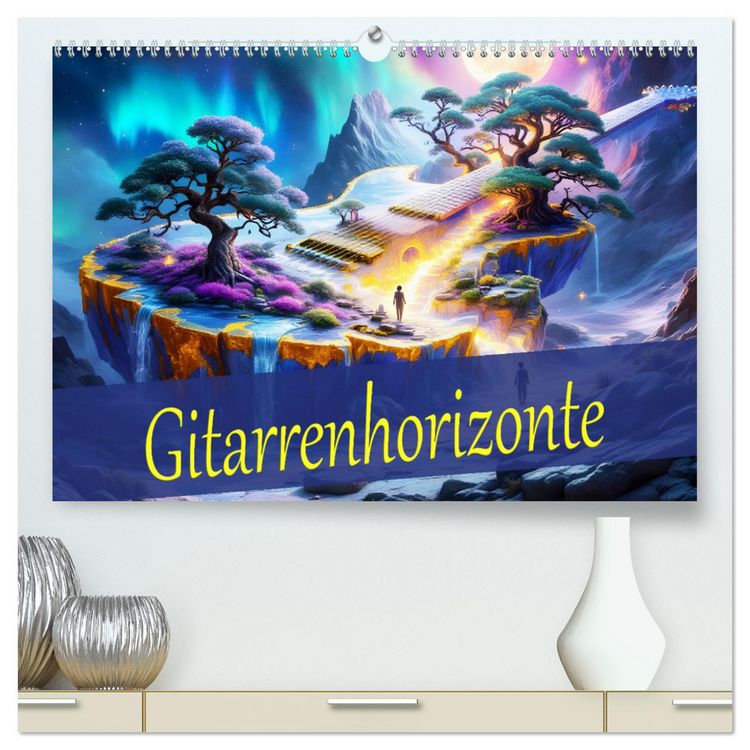 Produktbild: Gitarrenhorizonte (hochwertiger Premium Wandkalender 2026 DIN A2 quer), Kunstdruck in Hochglanz