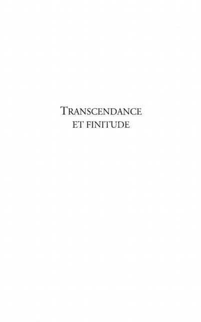 Produktbild: Transcendance et finiture