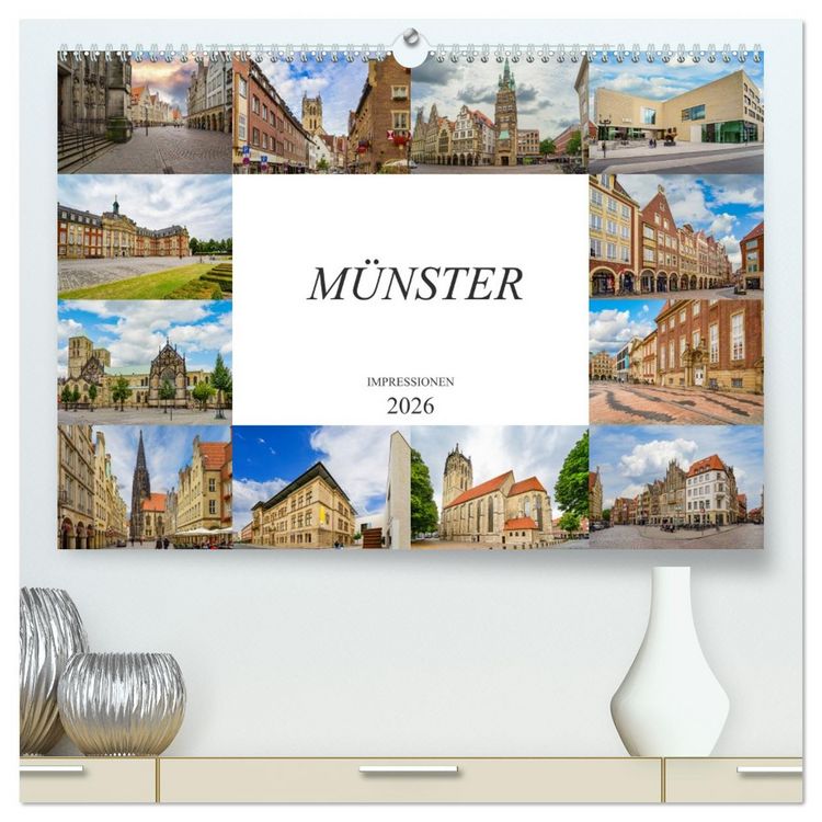 Produktbild: M&uuml;nster Impressionen (hochwertiger Premium Wandkalender 2026 DIN A2 quer), Kunstdruck in Hochglanz