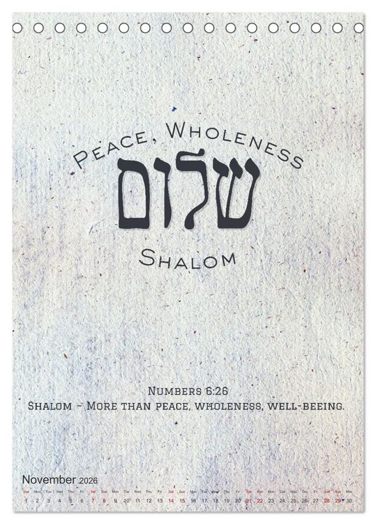 Produktbild: The Radiant Path Hebrew Letters Inspiring the Soul (Desk Calendar 2026 DIN A5 portrait), CALVENDO 12 Month DeskCalendar