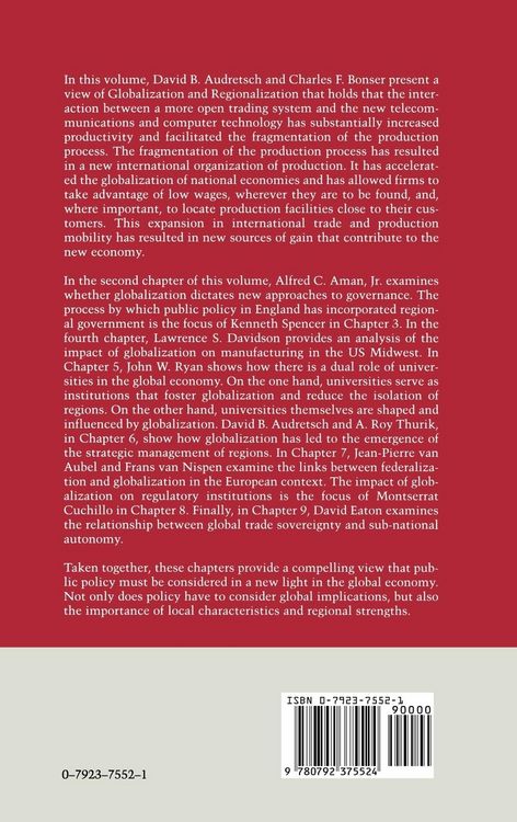 Produktbild: Globalization and Regionalization