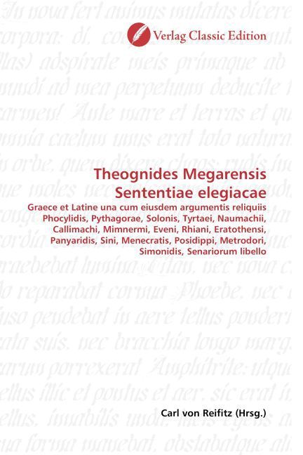 Produktbild: Theognides Megarensis Sententiae elegiacae