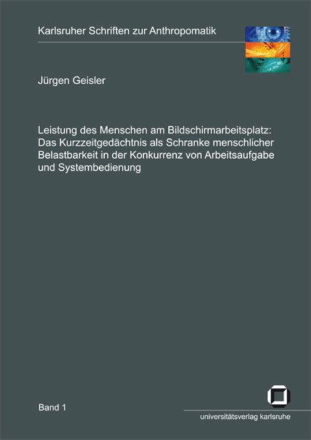 Produktbild: Leistung des Menschen am Bildschirmarbeitsplatz.Das Kurzzeitged&auml;chtnis als Schra