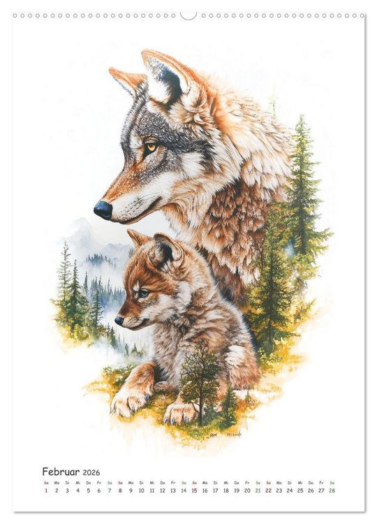Produktbild: Wild und vertraut (hochwertiger Premium Wandkalender 2026 DIN A2 hoch), Kunstdruck in Hochglanz
