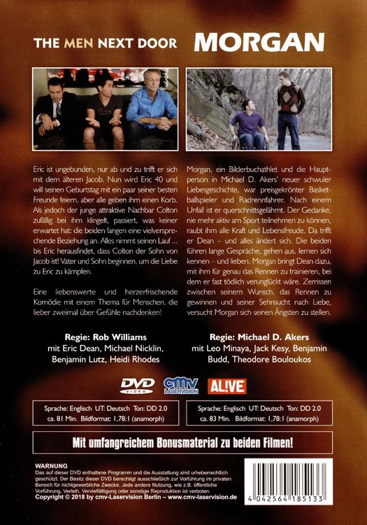 Produktbild: The Men Next Door / Morgan &ndash; Double-Feature (cmv Anniversary Edition #09) [2 DVDs]