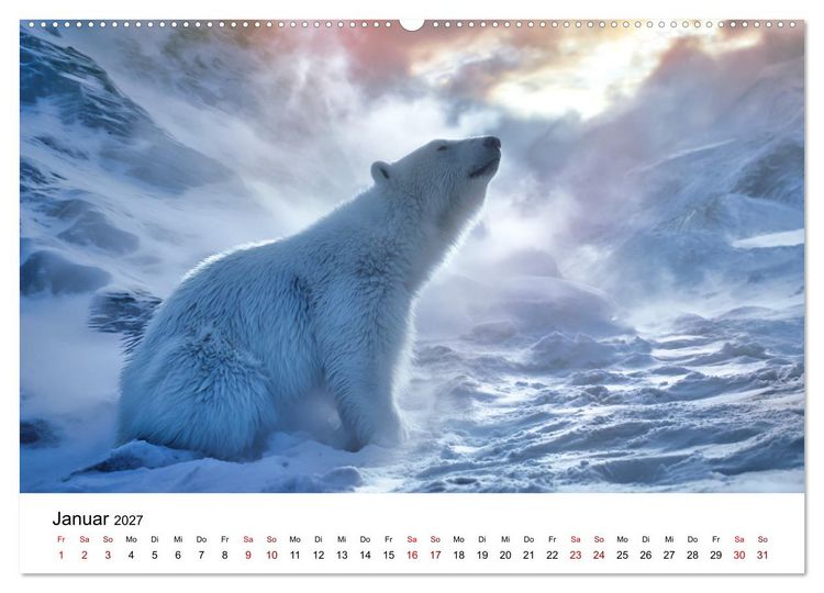 Produktbild: K&ouml;nige des Nordens - Begegnungen mit Eisb&auml;ren (Wandkalender 2027 DIN A2 quer), CALVENDO Monatskalender