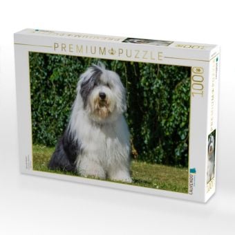 Produktbild: CALVENDO Puzzle Sitzender Bobtail | 1000 Teile Lege-Gr&ouml;&szlig;e 64x48cm Foto-Puzzle f&uuml;r gl&uuml;ckliche Stunden