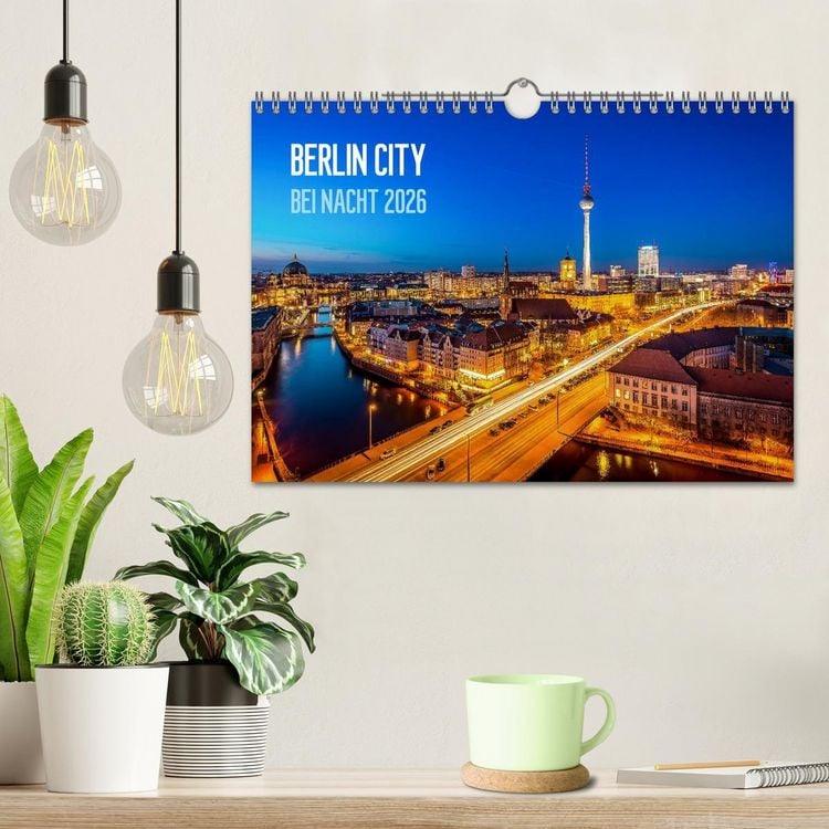 Produktbild: Berlin City bei Nacht (Wandkalender 2026 DIN A4 quer), CALVENDO Monatskalender