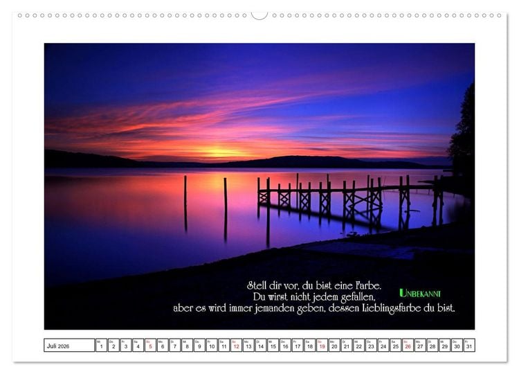 Produktbild: Interessante und sch&ouml;ne Zitate (Wandkalender 2026 DIN A2 quer), CALVENDO Monatskalender