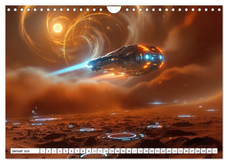 Produktbild: Neuer Morgen Mars (Wandkalender 2026 DIN A4 quer), CALVENDO Monatskalender