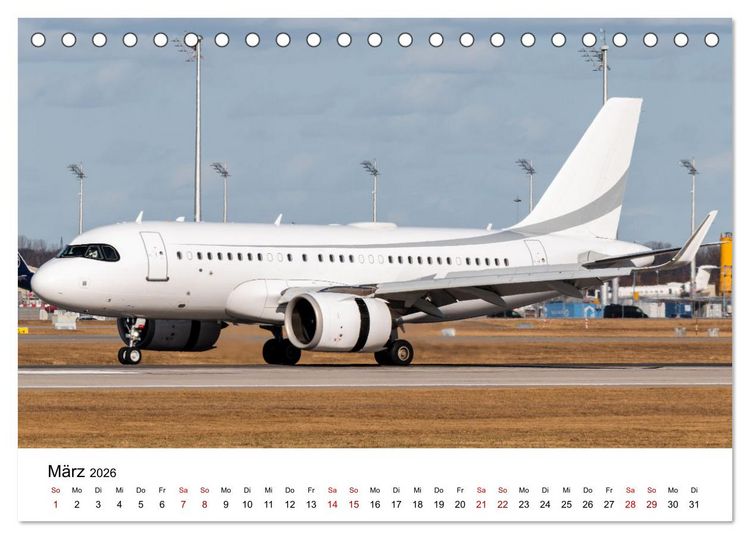Produktbild: Die Welt der Privatjets (Tischkalender 2026 DIN A5 quer), CALVENDO Monatskalender