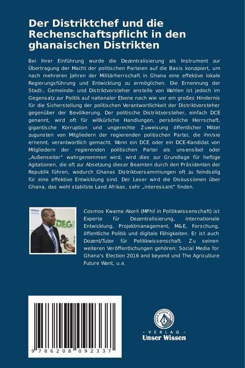 Produktbild: Der Distriktchef und die Rechenschaftspflicht in den ghanaischen Distrikten