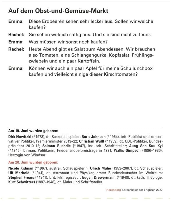 Produktbild: Englisch Sprachkalender 2027 - Englisch lernen leicht gemacht - Tagesabrei&szlig;kalender