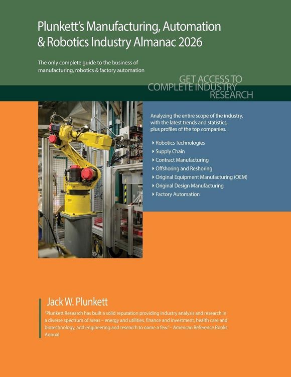 Produktbild: Plunkett's Manufacturing, Automation & Robotics Industry Almanac 2026